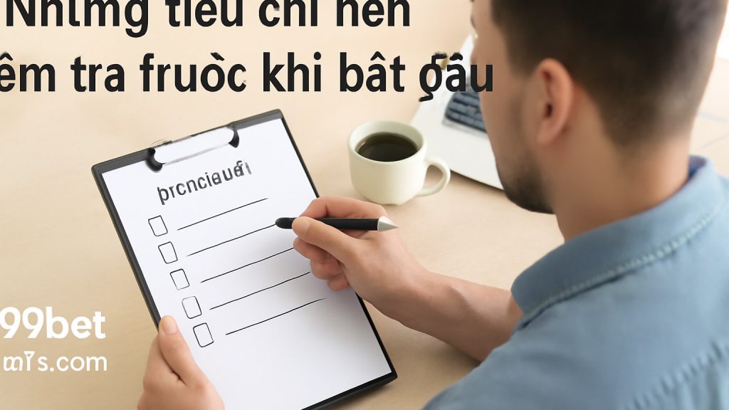 Minh họa: 1) Những tiêu chí nên kiểm tra trước khi bắt đầu
